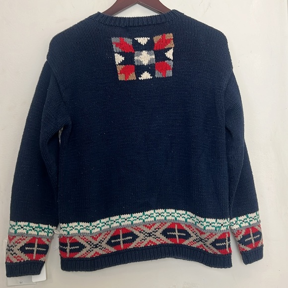 Crafty Double Sided Fair Isle  Patchwork Christmas Sweater by First Issue XS - Picture 7 of 11